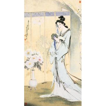 白伯骅画眉深浅入时无轴
