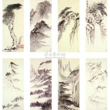 梅清黄山八景册(八开)