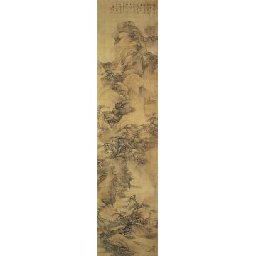 蓝孟溪山访胜图轴