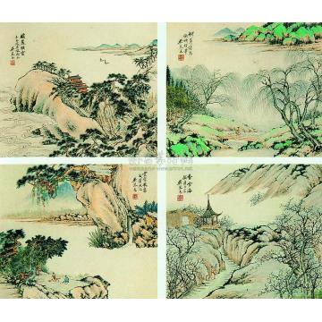 吴琴木辛未（1937）年作山水四屏