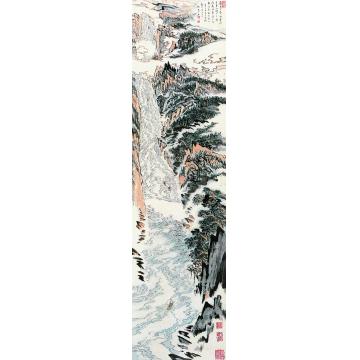 陆俨少1984年作千里江陵图立轴