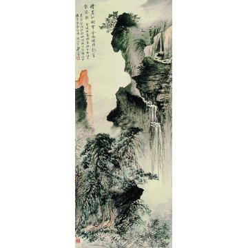 郑午昌雁荡龙湫图立轴