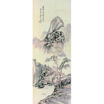 黄宾虹丙辰（1916）年作清泉扁舟图立轴