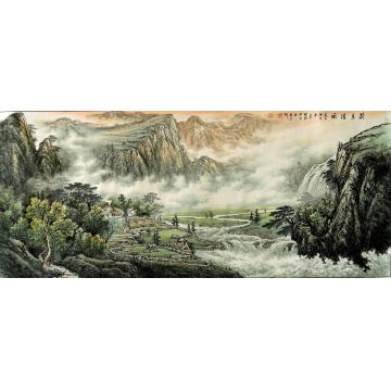 张继强国画山水荷月清风字画之家