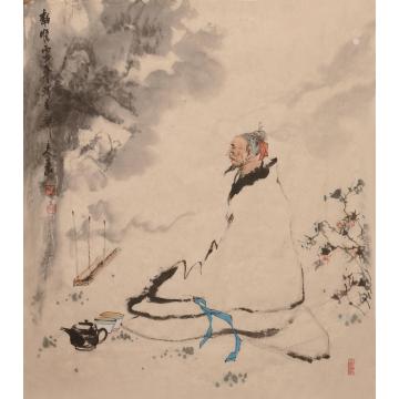 张化彦国画人物静悟字画之家