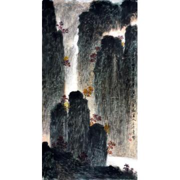 曾鲁安国画山水不计秋夏不争春字画之家