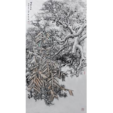 张省油画风景春来冬去字画之家