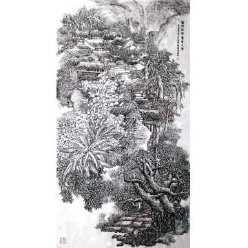 张省油画风景罗浮山深处有人家字画之家