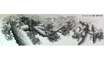 张省油画风景清气满堂字画之家