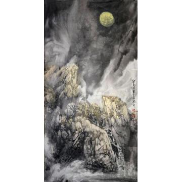 师恩钊国画山水金色月华字画之家