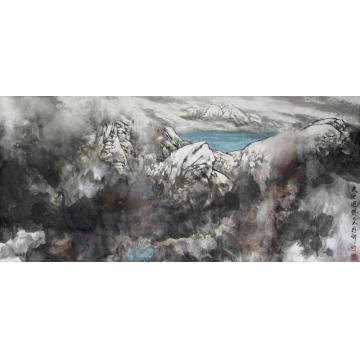 师恩钊国画山水天池遐想字画之家