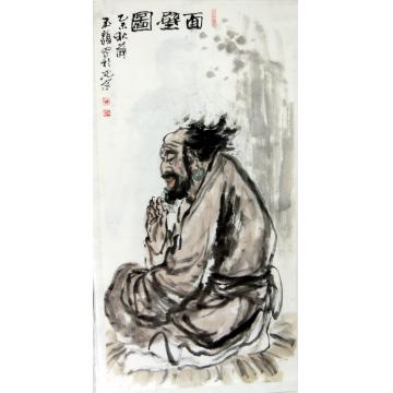 薛丕显国画人物面壁图字画之家