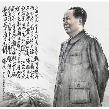 薛丕显国画人物沁园春雪字画之家