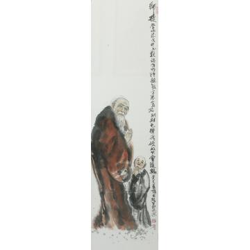 薛丕显国画人物师徒 49x198 2013年字画之家