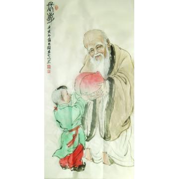 薛丕显国画人物长寿字画之家