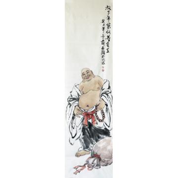 薛丕显国画人物放下布袋何等自在字画之家