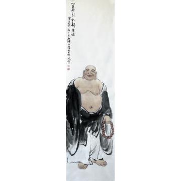 薛丕显国画人物笑能引和静生悟字画之家