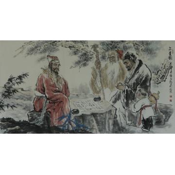 薛丕显国画人物三星图字画之家