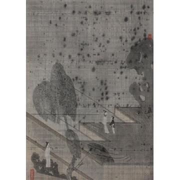 王超（中国）国画人物杨柳长堤影徘徊字画之家