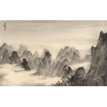 丘挺国画山水漓江晨曦字画之家