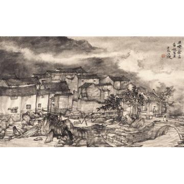 丘挺油画风景且坐茶字画之家