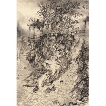 丘挺油画风景宝珠山字画之家