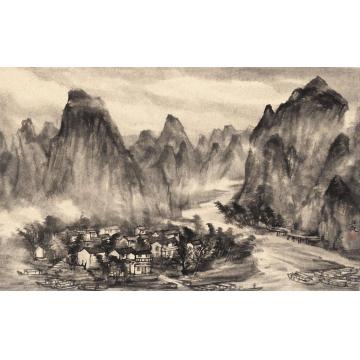 丘挺国画山水兴坪写生之五字画之家