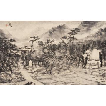 丘挺油画风景国清古道字画之家