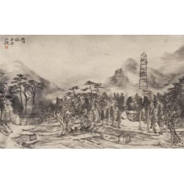 丘挺油画风景隋塔字画之家