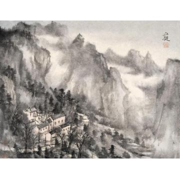 丘挺国画山水榔梅祠字画之家