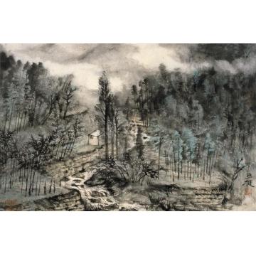 丘挺油画风景四明山写生之三字画之家