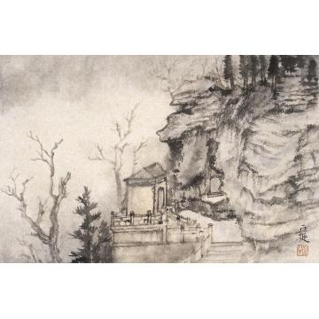 丘挺油画风景武当暮雨字画之家