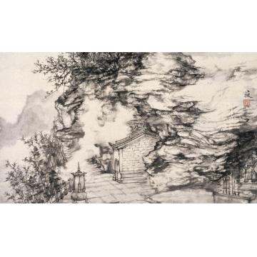 丘挺油画风景雷神殿字画之家