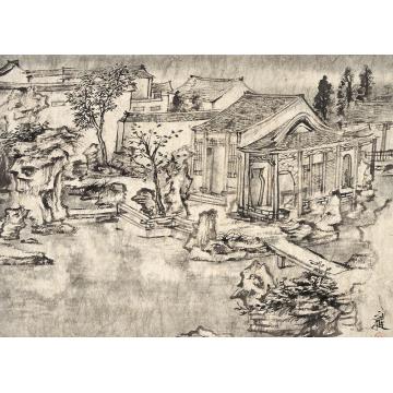 丘挺油画风景片石山房字画之家