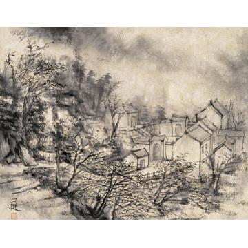 丘挺油画风景榔梅祠字画之家