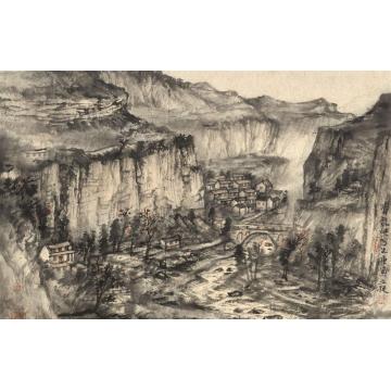 丘挺国画山水青龙峡写生庚寅字画之家
