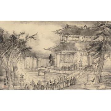丘挺油画风景晨课字画之家