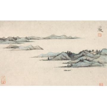 丘挺国画山水册页十二件之十字画之家