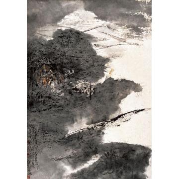 曾来德国画山水蜀山春汛图字画之家
