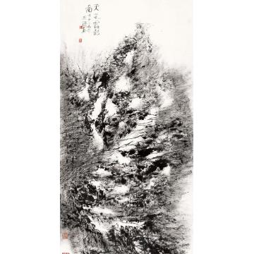曾来德国画山水天光雾影图字画之家