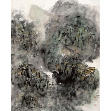 曾来德国画山水雨水之二字画之家