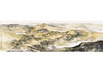 罗春波国画山水遥想瓜州字画之家