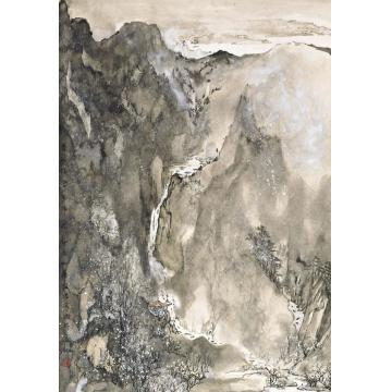 罗春波国画山水青山隔雪又隔花字画之家