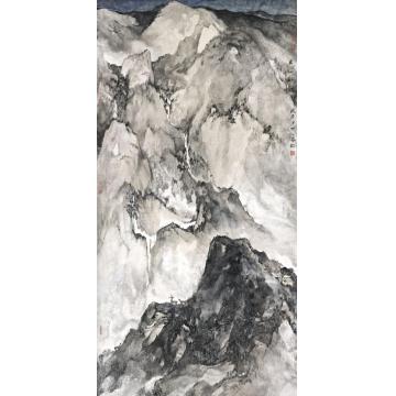 罗春波国画山水玄山秘境-夜雪字画之家