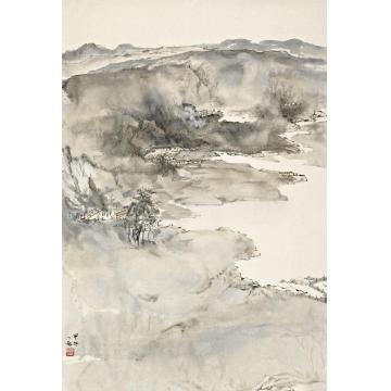 罗春波国画山水雁外晴沙字画之家