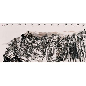 陈风新国画山水秋山胜揽图字画之家