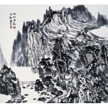 陈风新国画山水怀北游记图字画之家