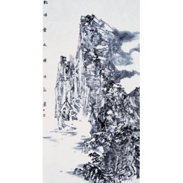 陈风新国画山水松风云水图字画之家