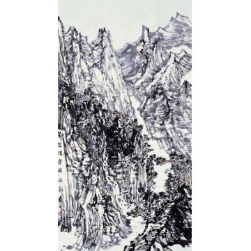 陈风新国画山水翠谷清音图字画之家