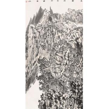 陈风新国画山水王莽岭观松图字画之家